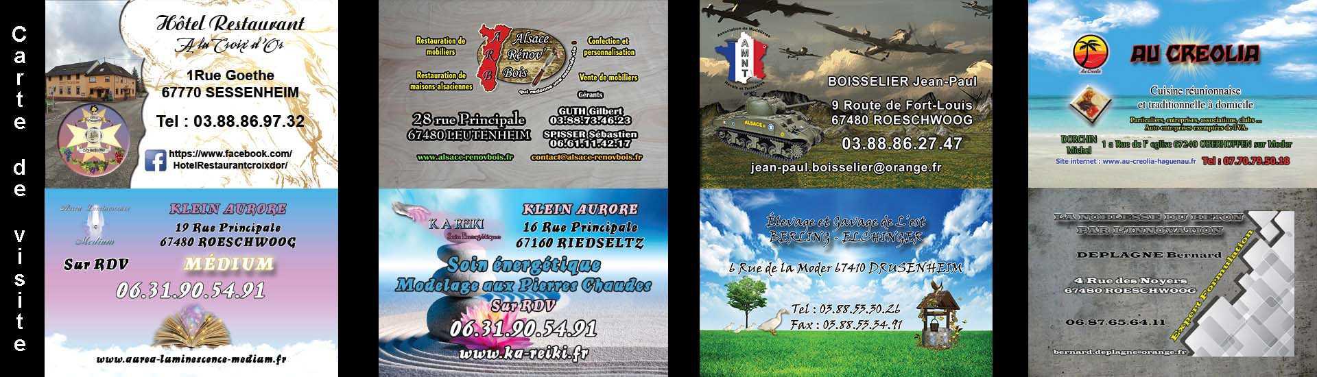 Création graphique de carte de visite