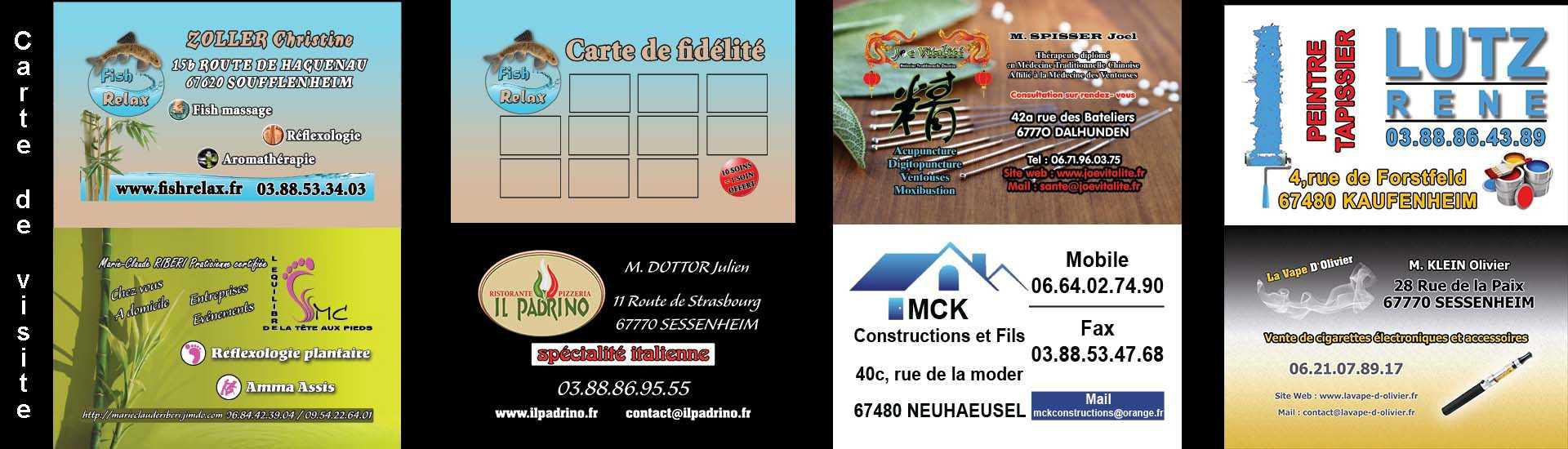 Création graphique de carte de visite