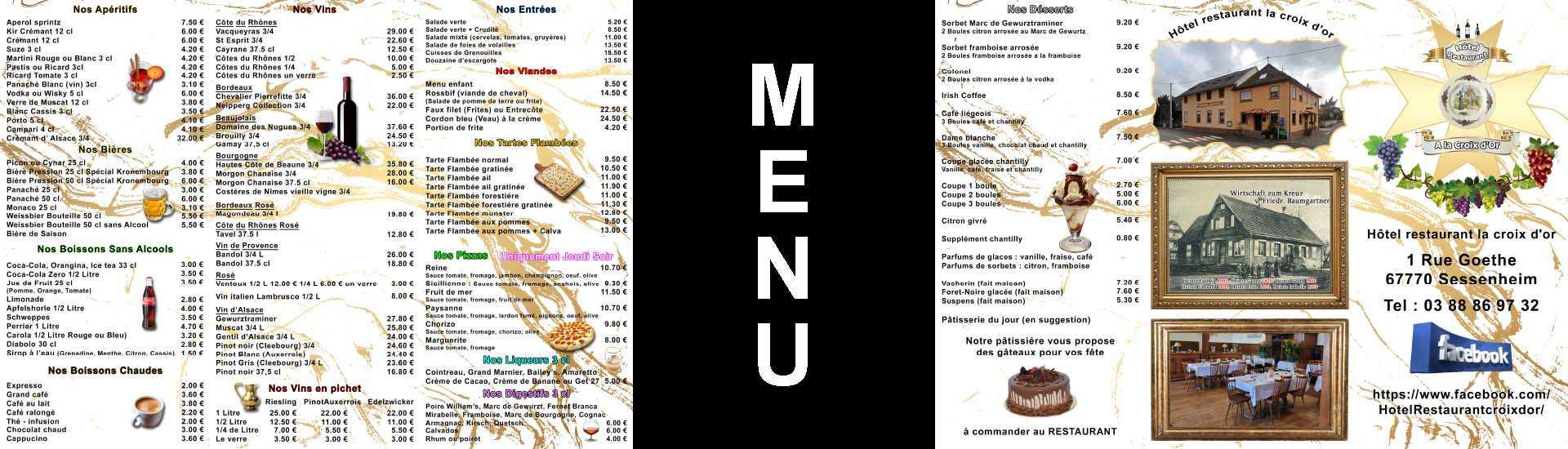 Création graphique menu