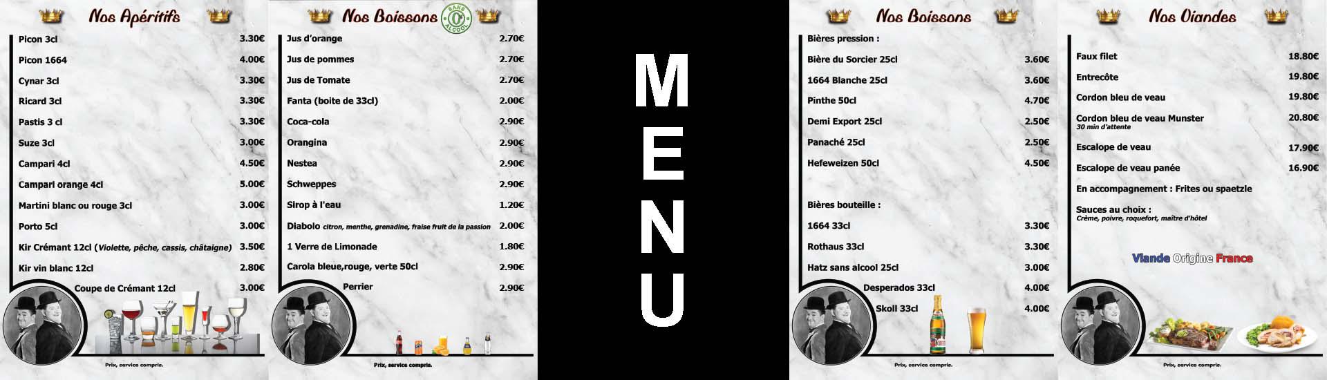 Création graphique menu