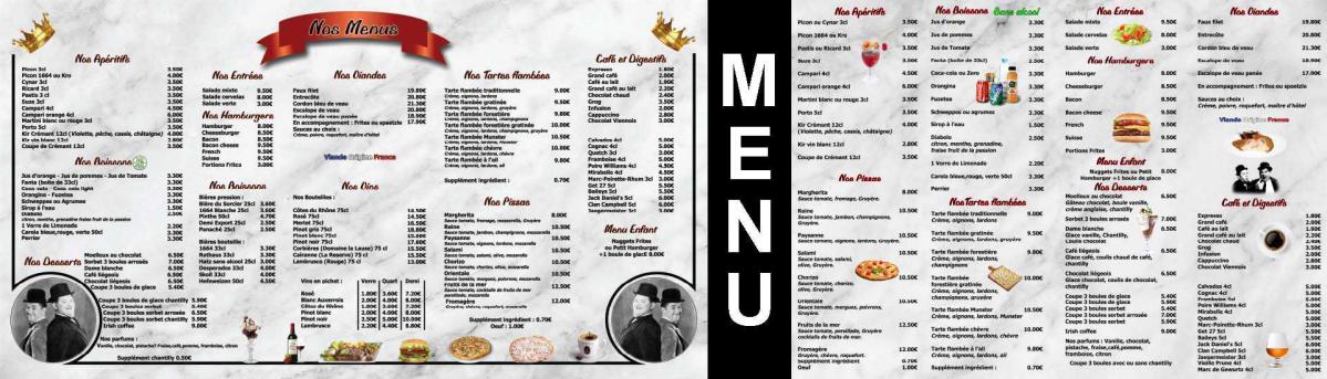 Création graphique menu