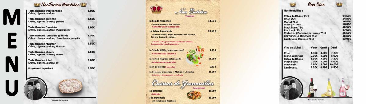 Création graphique menu