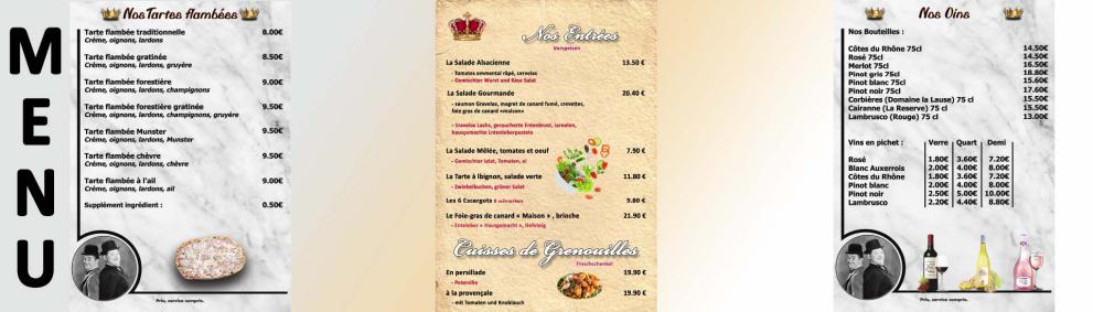 Création graphique menu