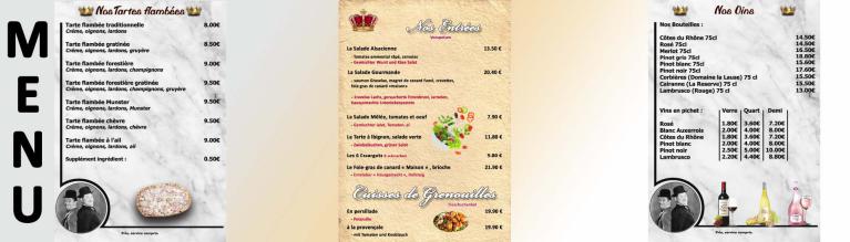 Création graphique menu