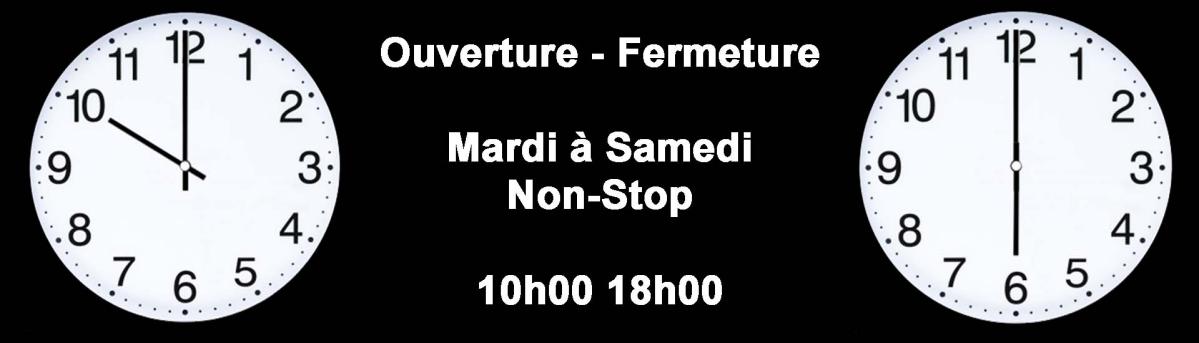 Mes horaires d'ouverture et de fermeture