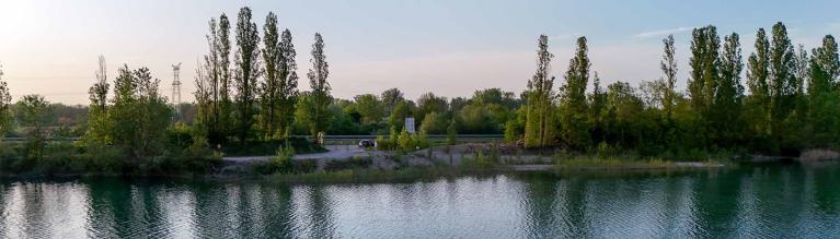 Vu sur de la gravière de leutenheim côté autoroute